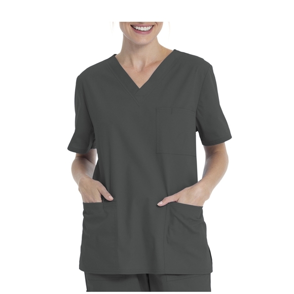 Pewter Scrub top 3X - Picture 1 of 2